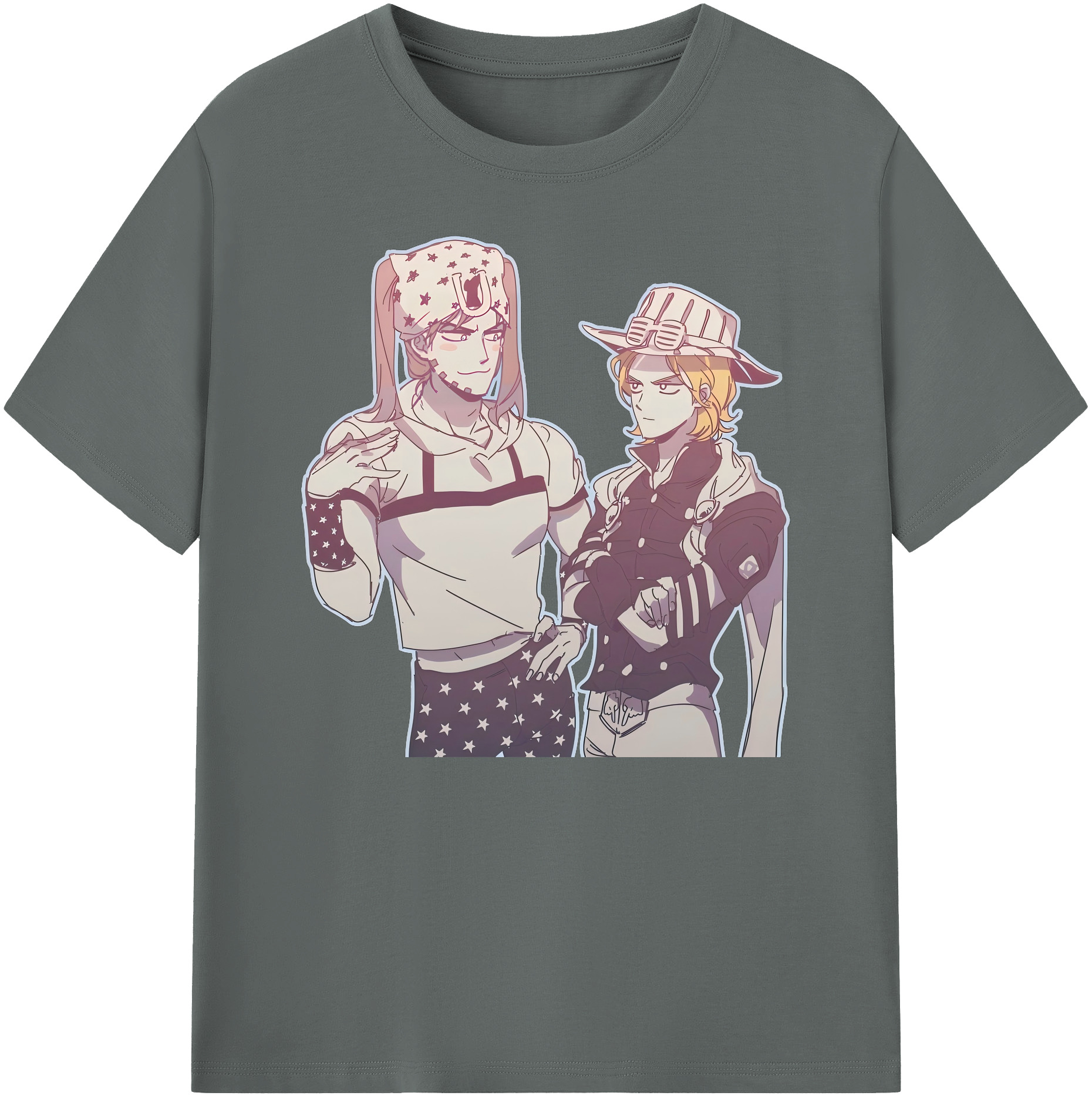 （画像用） ジョジョの奇妙な冒険 JoJo's Bizarre Adventure 綿100％ メンズ半袖Tシャツ｜肌触りやわらか＆通気性